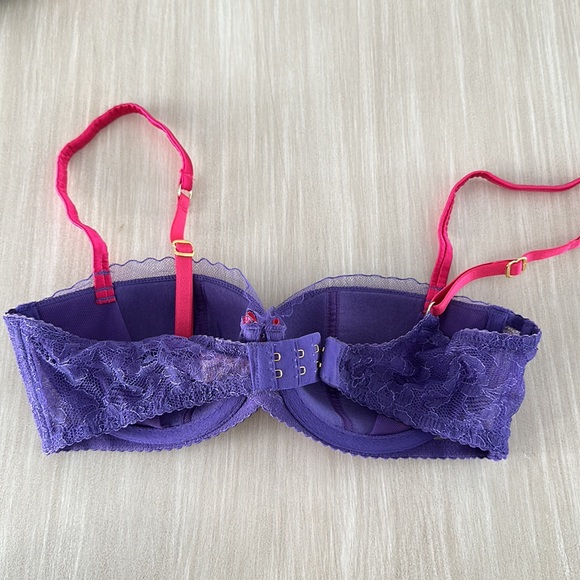 Agent Provocateur Hyacinth Pink and Purple Lace Bra 34C - Picture 7 of 8